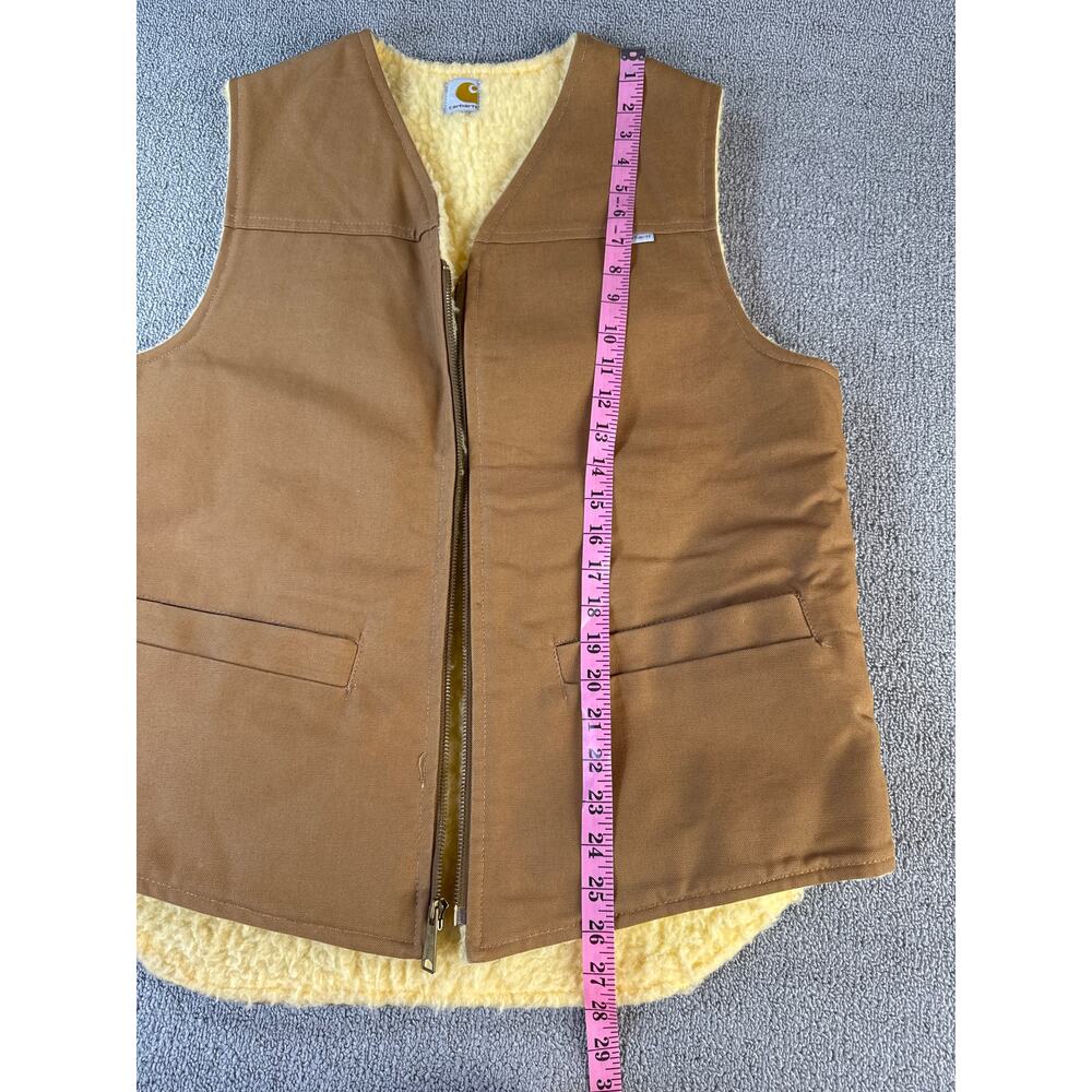 Vintage Carhartt Vest 6SV Made in USA Work Wear Size Large Tall - Picture 6 of 8